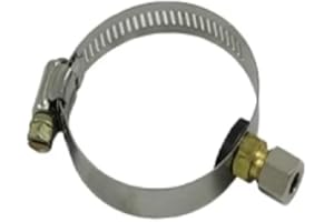 IPW Industries Inc. | Adjustable Sink Drain Saddle Valve (VV-DSI000) for Reverse Osmosis Water Filter System - 1/4" Steel Compression Brass Fittings