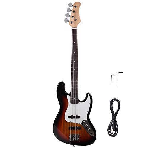 Waful Electric Bass Guitar, Starters Acoustic Bass Guitar Beginner Kit