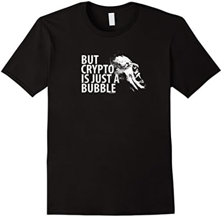 Mens Funny Cryptocurrency Bubble Bitcoin Ethereum Litecoin Shirt Large Black