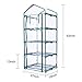 Worth Mini Ourdoors Indoor Greenhouse, 4 Tier 4 Shelf and PVC Cover Green House with Wheels, Plant Tower for Growing Seeds, Seedlings, Tending Potted Plants