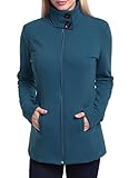 Ninedaily Women Long Sleeve Pocket Button Crewneck Full Zip Up Hoodie Jacket