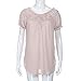 Clearance!!! Pengy Women Boho Loose Lace Chiffon Short Sleeve Blouse Summer T-Shirt Tops (XL, Purple)