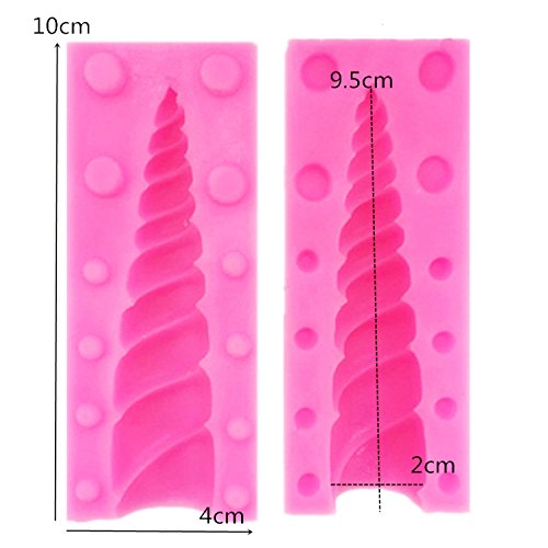 Kabi 5PCS Unicorn Silicone Cake Toppers Mold Set for Baking Cake Decoration Making Sugar Craft Candy Chocolate,with Unicorn Cupcake Toppers & Wrappers Double Sided 12 Sets
