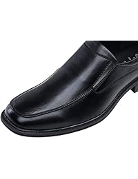 VEPOSE Men's Dress Shoes Slip On Formal Oxfords Square Toe Loafer Shoes