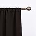 NICETOWN Balloon Blind Curtain for Doors - Tie Up Shade Blackout Curtain for Bedroom Window/Thanksgiving (Toffee Brown, Rod Pocket Panel, 46 inches W x 63 inches L)