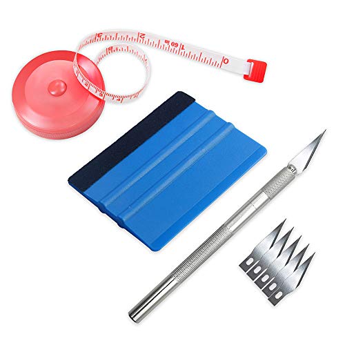 Vinyl Wrap Tool Kit Window Tint Tool With Felt Squeegee Hobby Knife Measure Tape for Vehicle Wrap Wallpaper Glass Vinyl Installation - Thumbnail 6
