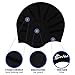Shvim Swimming Cap For Long Hair With Ear Protect Pouch Design For Adults & Kids - Allergy Free Waterproof Durable Anti Rip Silicone Bathing Cap Hat - Bundle Combo With Noseclip + Ear Plugs (Black)