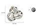 VIEEL Elegant Modern Simple Design Women's Triple-ring Diamante Metallic Silk Scarves Clip Scarf Ring Chiffon Buckle (silver)