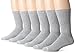 Hanes Ultimate mens 6-pack Freshiq Dyed Crew fashion liner socks, Grey,, 6 12 US