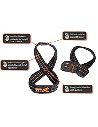 IRON APE - Correas de levantamiento de peso para levantamiento de muertes, muñecas y levantamiento de pesas, de algodón