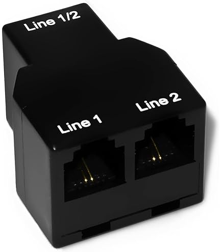 Adattatore Da Parete E Splitter Per Telefono Fisso Modulare RJ11 6p4c A 2 Vie 2x Per Telefono Fisso~p183585662