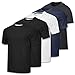 5 Pack Men’s Active Quick Dri Dry Fit Crew Neck T Shirts Athletic Running Gym Workout Short Sleeve Tee Tops Camisas para Hombres Summer