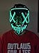 Falecha Halloween Purge Mask - Cosplay Led Costume Mask for Halloween Rave Costume Party (Green)