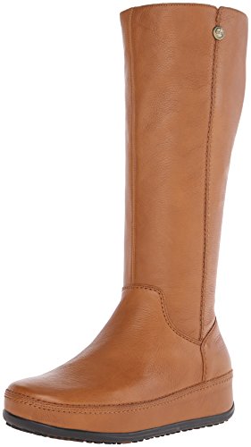 FitFlop Women's Superboot Leather Boot,Tan,9 M US