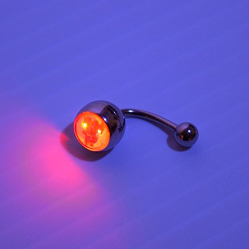 LED Light up Glow Belly Button Ring Navel (Multicolor) Glow in the