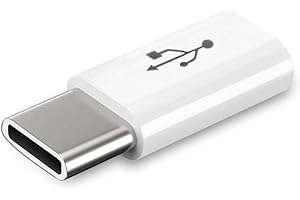 Reusable Plastic Type C USB to Micro USB Adapter Data Transfer Adapter Charger Adapter for Android Use 1 Pcs White