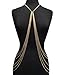 Goldtone Adjustable Length Full Body Chain with Ten Hanging Links