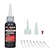 Starbond Black Medium CA Glue, Premium Cyanoacrylate Super Glue, Crack Filler 150 CPS Viscosity, for Woodworking, Woodturning, Carpentry, Guitar, RC, Hobby, 2oz
