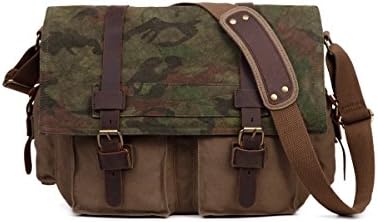 Ubager Casual Laptop/ Computer Backpack Highschool Massenger Shoulder Handbag (Army Green)