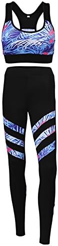 Fitibest Women Sports Bra and Pants Set Wirefree Yoga Wear Set High Impact Racerback Bra and Leggings (S, color 1)
