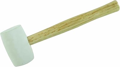 Silverline White Rubber Mallet 32 oz 907 g Semi-Hard Solid Head