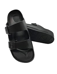 Luffymomo - Sandalias ajustables con hebilla doble Eva para hombre y mujer
