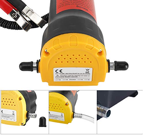 HighFree Oil Change Pump Extractor 12V 60W Oil Diesel Fluid Pump Extractor Scavenge Suction Transfer Pump with Hose for Boat, Tubes, Truck, RV, ATV