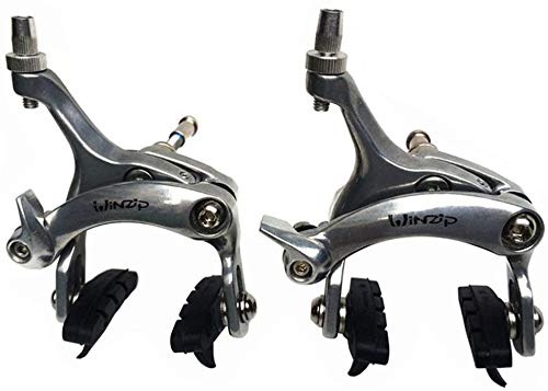 UPANBIKE Road Bicycle Fixed Gear Bike Aluminum Alloy Front Rear Caliper Brake(Silver)