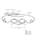 OneSight Women Infinity Love Bracelet, 925 Sterling Silver Adjustable Charm Forever Bracelet for Women Girls, White Gold and Rose Gold Colours