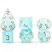 Cusdie 7Pcs/Set Polyhedral Dice Set Translucent Clouds DND Dice Set D&D Dice for Dungeons and Dragons RPG Game (Blue)