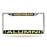 Michigan Wolverines Alumni Laser Chrome License Plate Frame