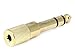 Monoprice Metal 1/4in (6.35mm) TRS Stereo Plug to 3.5mm TRS Stereo Jack Adapter - Gold Plated