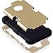 BENTOBEN iPhone SE Case iPhone 5 Case 5S Case 3 in 1 Shockproof Case for iPhone SE 5S 5 Gold/Black
