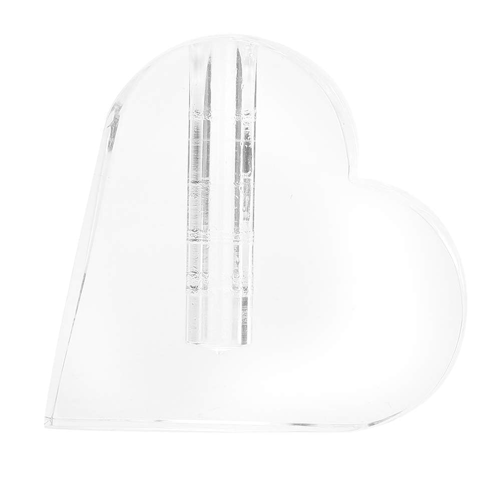 Garosa Heart Shaped Acrylic Display Stand for Real or 24k Artificial Roses, Single Flower Base Support for Home Room Decoration