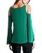 ZANZEA Ladies Off Shoulder Lace Crochet Hollow Long Sleeve Loose Blouse Tops (16, Green)