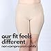 Undersummers Classic Shortlette: Anti Thigh Chafing Slip Shorts for Under Dresses(Large, Ecru)