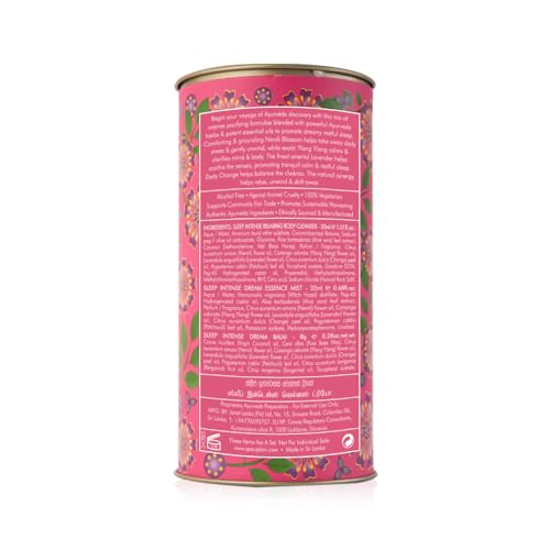 SPA CEYLON Sleep Intense Wellness Trio Set, Ayurvedic Pampering Gift Set with Natural Ingredients, Shower Gel, Body Mist, Balm, gifts