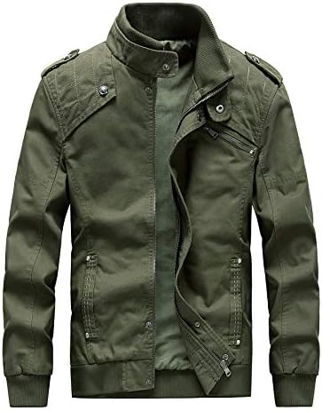 XiaoLongRen Casual Outdoor Windproof Coat Windbreaker Military Jackets for Men