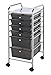 Blue Hills Studio SC6SM Storage Cart 6-Drawer (Standard and Deep) Smoke