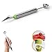 Mehome Watermelon Tongs Slicer Corer Cutter Stainless Steel and Melon Baller with Fruit Carving Knife Multifunction Kitchen Tool. For DIY Fruit Salads,Garnishes and Desserts,Cake,Ice Cream Scooper