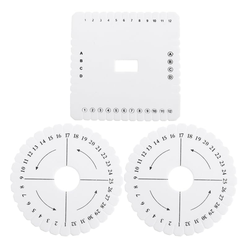 CORHAD Braiding Board Set 3 Pieces Beading Cord Discs Handmade Weaving Disk Kit for DIY Friendship Bracelet Making Portable Craft Tool