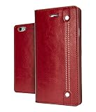 DWBCases iPhone 6 & 6s Wallet Case | Folio Flip Book Design with Strong Magnetic Closure & Leather Protective Cover | Lightweight Card & Money Holder | Includes Microfiber Cleaning Cloth | (Red)