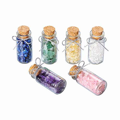 JOVIVI-6-Mini-Healing-Crystals-and-Gemstones-Glass-Bottles-Tumbled-Crushed-Chips-Stones-Set-with-Wooden-Box-for-Reiki-Chakra-Balancing-Meditation-Wicca-Wish-Luck-DecorationDIY-Jewelry-Making