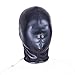Sealed Leather Zipper Breathable Hood - Davidsource Sex Slave Pup Training Sealed Hood Restraint Blinder Bondage Helmet Sexual Game Wear for BDSM Fetish Lover (23 inches Round, Black)