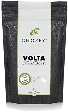 Choffy, Volta French Roast, Brewed Chocolate, Cocoa, Dark Roast, 12 oz., coffee alternative, coffee substitute