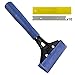 Razor Blade Scraper, ZIXU Razor Scraper Heavy Duty Utility Scraper with 10 Pieces Stainless Steel Blades (Blue)