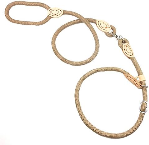 Cydnlive Dog Leash,Nylon Dog Training Leash with Padded Handle,Training Walking Lead with P Chain by, Two Sections for S/M/L Training Dogs