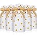 Frienda 30 Pack Treat Bags with Drawstring Candy Bags, Plastic Favor Bag Drawstring Cookie Bags for Christmas Wedding Party Birthday Engagement Holiday Favor