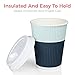 Glowcoast Disposable Coffee Cups With Lids - 12 oz To Go Coffee Cups (80 Set) With Sturdy Lids Prevent Leaks! Paper Hot Cup Holds Shape With Hot, Cold Drinks. Ripple Cups Protect Fingers from Heat!