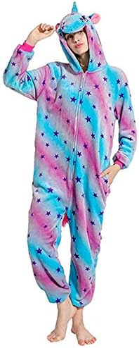 Unisex Unicorn Onesie Pajamas Halloween Cosplay Costume Animal Homewear Onepiece